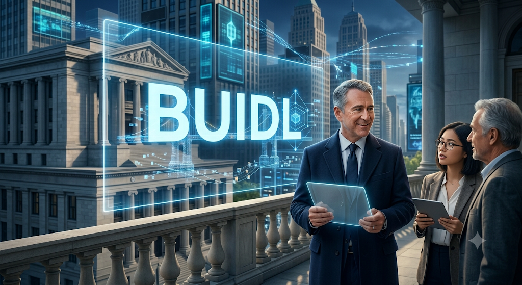์ ํต ๊ธ์ต ๊ฑด๋ฌผ ์์์ BUIDL ํ๋ก๊ทธ๋จ ํ
์คํธ์ ๋์งํธ ํ๋ธ๋ฆฟ์ ์ดํผ๋ ๋ธ๋๋ก ๊ธ์ต ์ ๋ฌธ๊ฐ๋ค